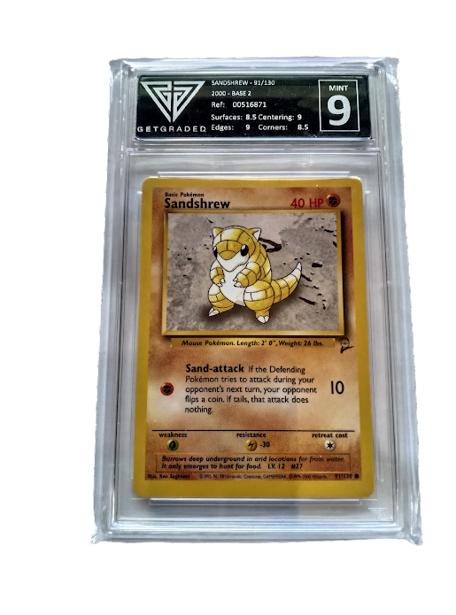 Sandshrew Base set 2 GetGraded Graded 9